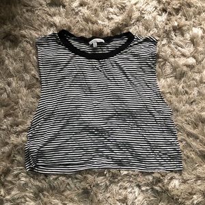 Charlotte Russe black and white tank top
